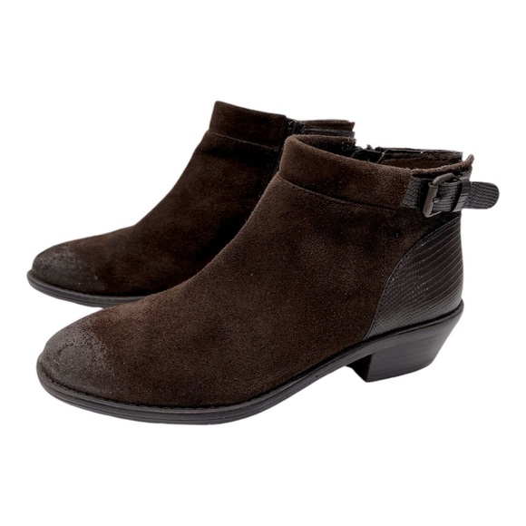 SOFFT ANKLE BOOTS VASANTI COFFEE SUEDE Zip Boots Brown size 6.5 M - Picture 4 of 11